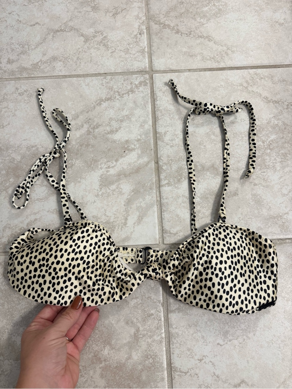 Kendall & Kylie Women’s Polka Dot / Spotted Bandeau Bikini Top